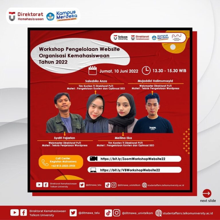 Workshop-Standarisasi-Konten-Website-UKM-atau-Ormawa-Telkom-University