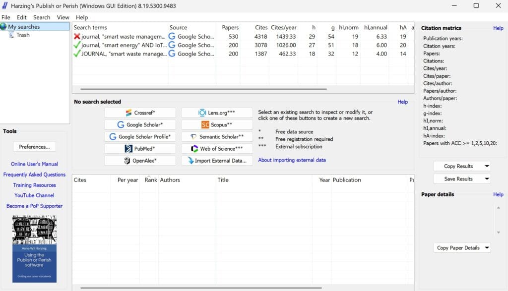 Harzing Publish